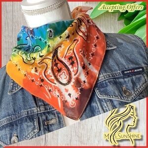 Paisley pattern - sharp - fresh - clean - Multicolor - Bandana - 100% cotton